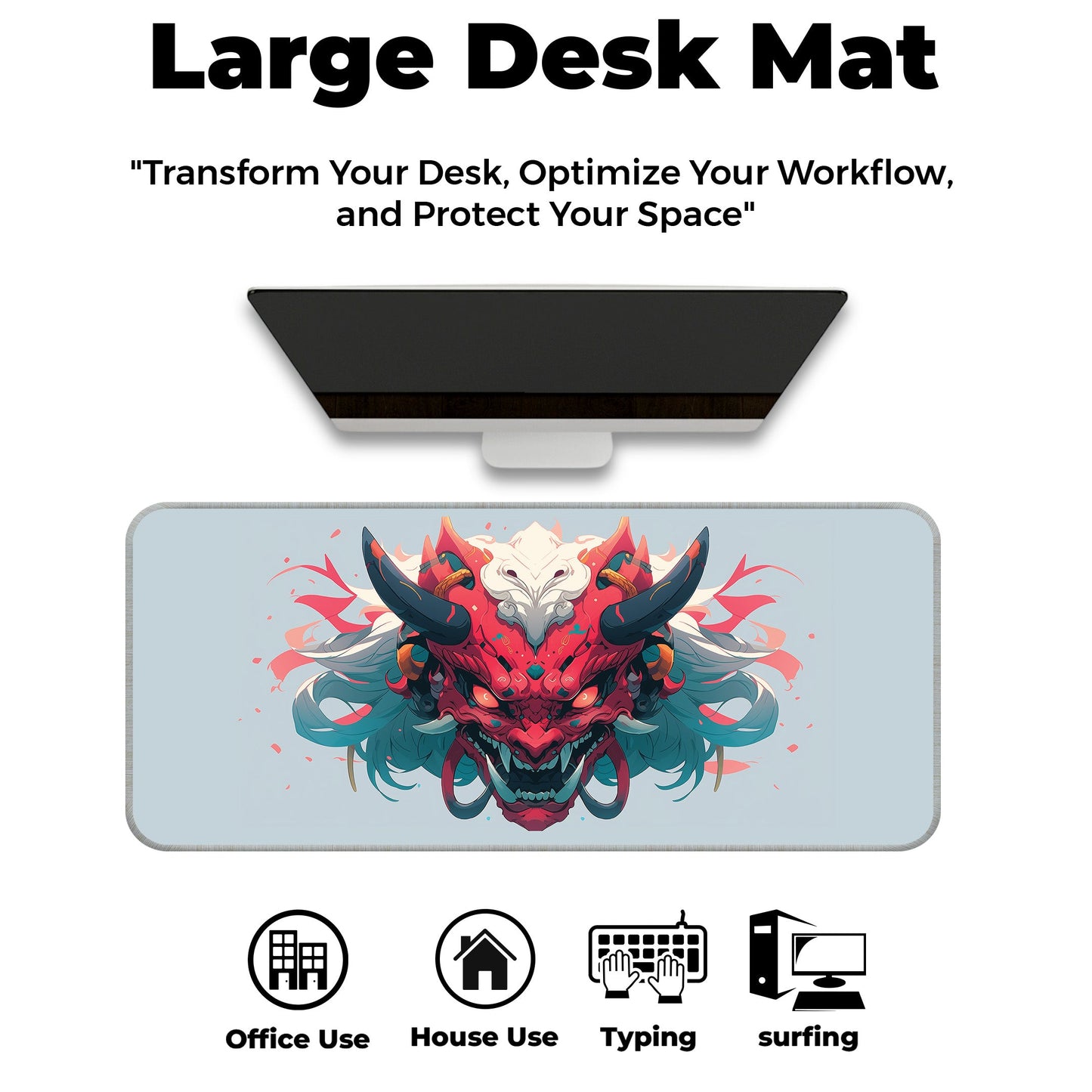 Oni Mask - Light - XL Mousepad