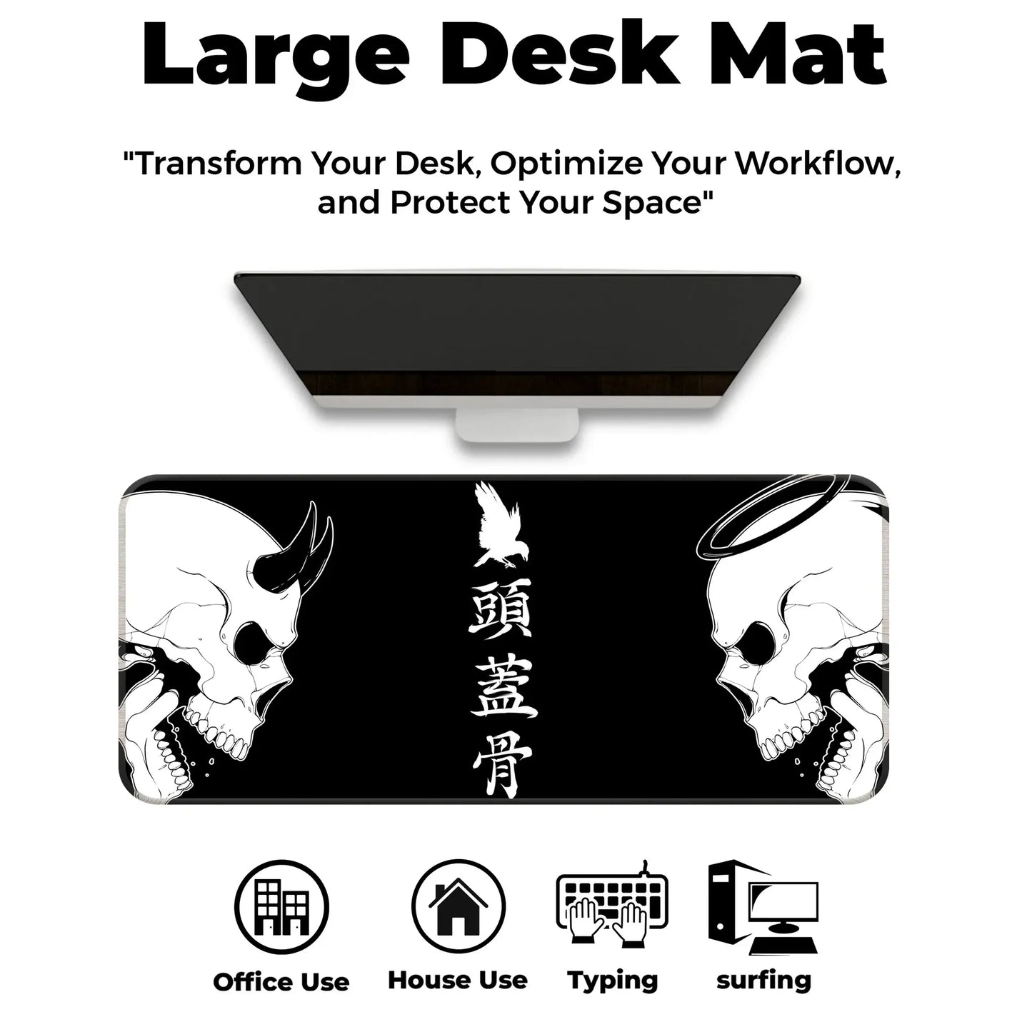 Devil or Angel - Black - XXL Mousepad