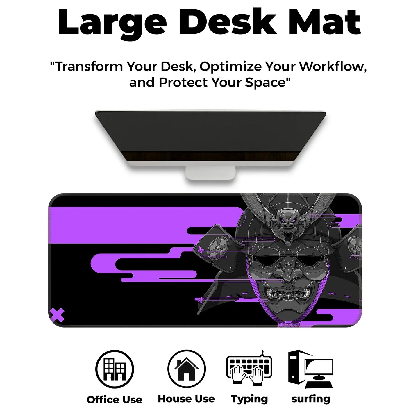 Cyber Oni - Purple - XXL Mousepad