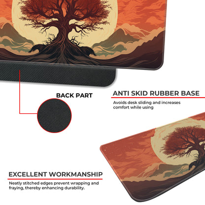 Red Tree Abstract - E-XL Mousepad