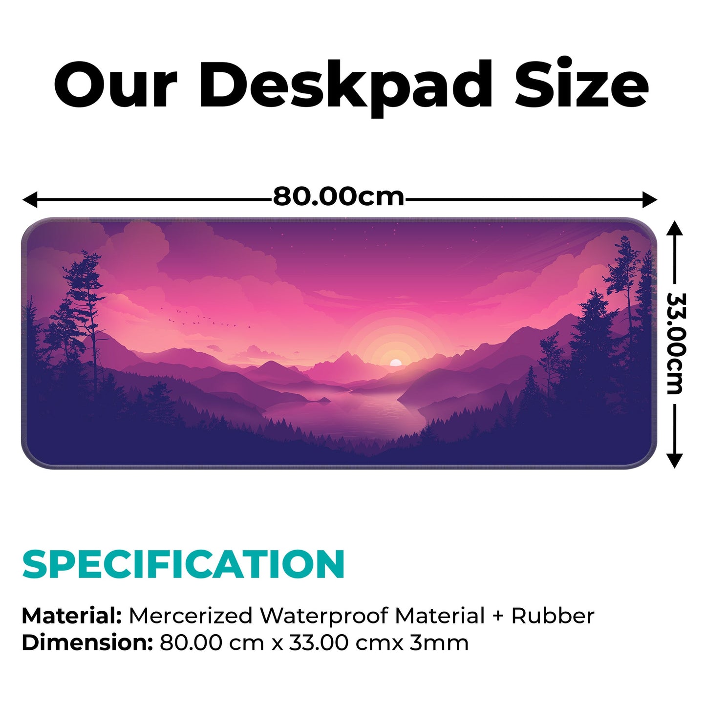 Pink Sunset - E-XL Mousepad