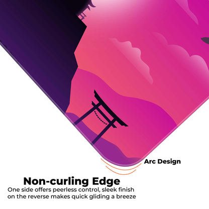 Pink Japanese Temple - XXL Mousepad