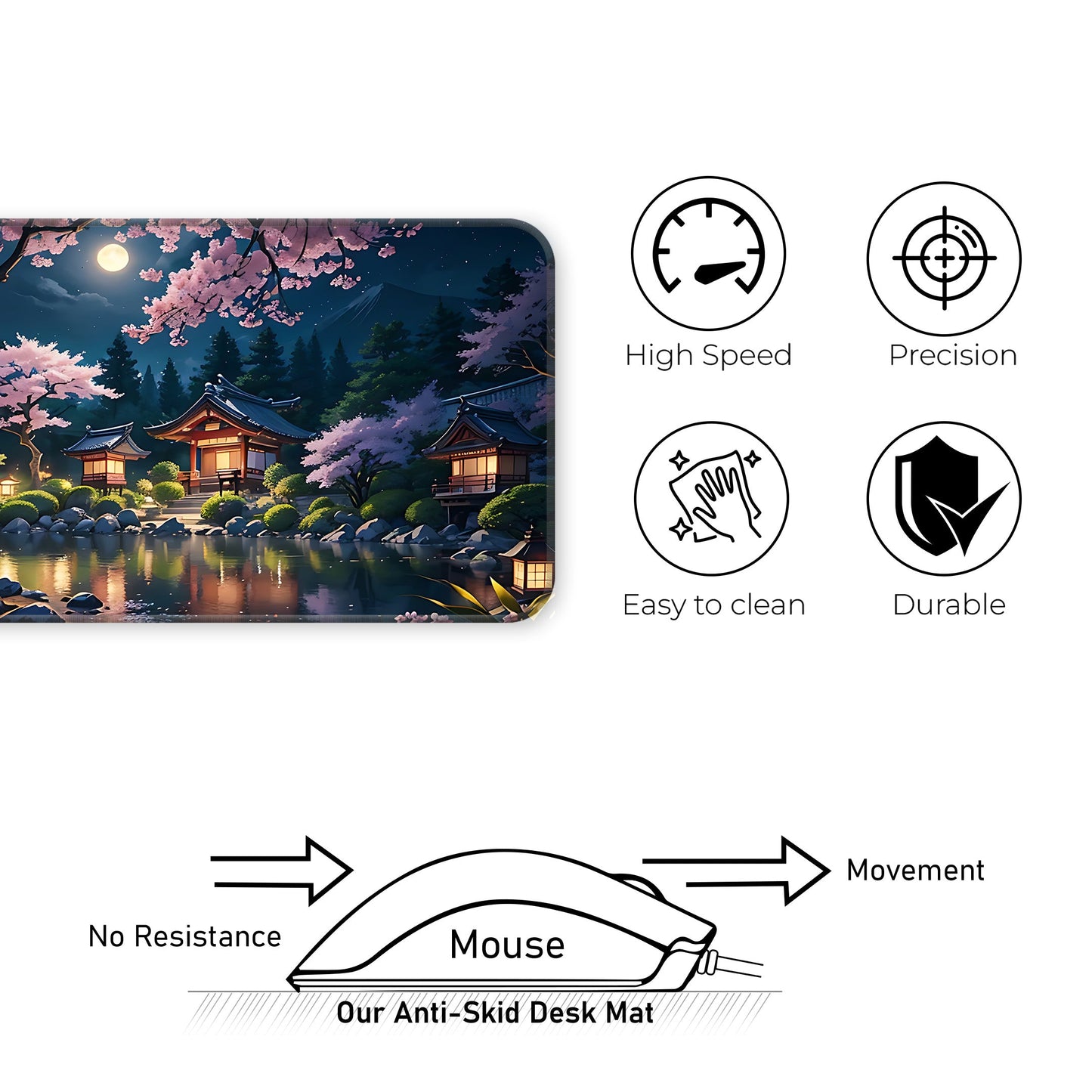 Japanese Festive Night - XL Mousepad