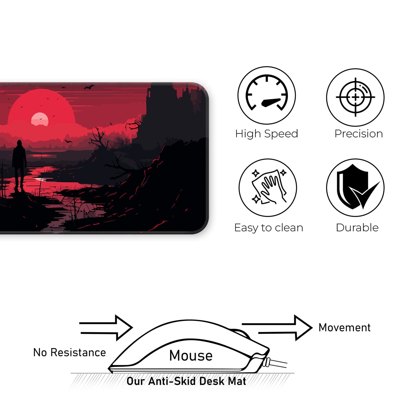 Red Landscape - XXL Mousepad