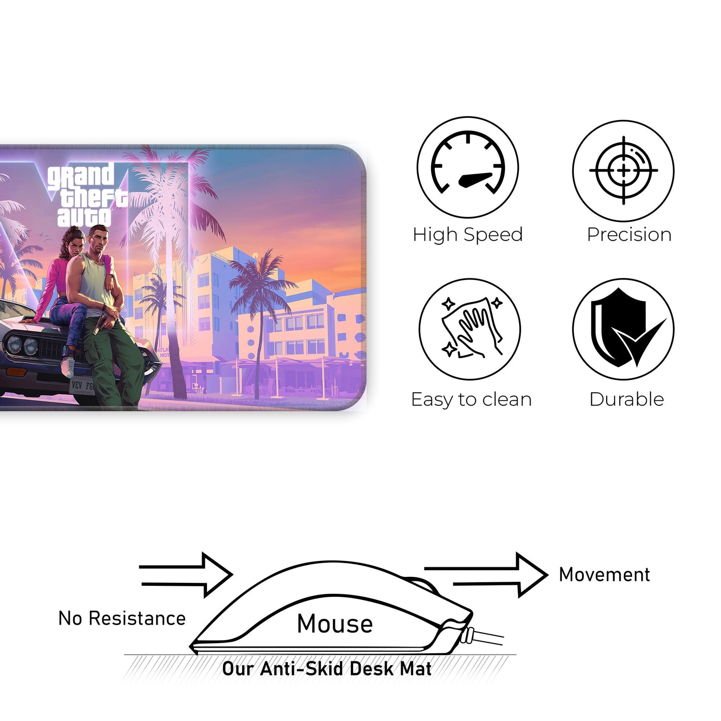 GTA VI - III - XL Mousepad