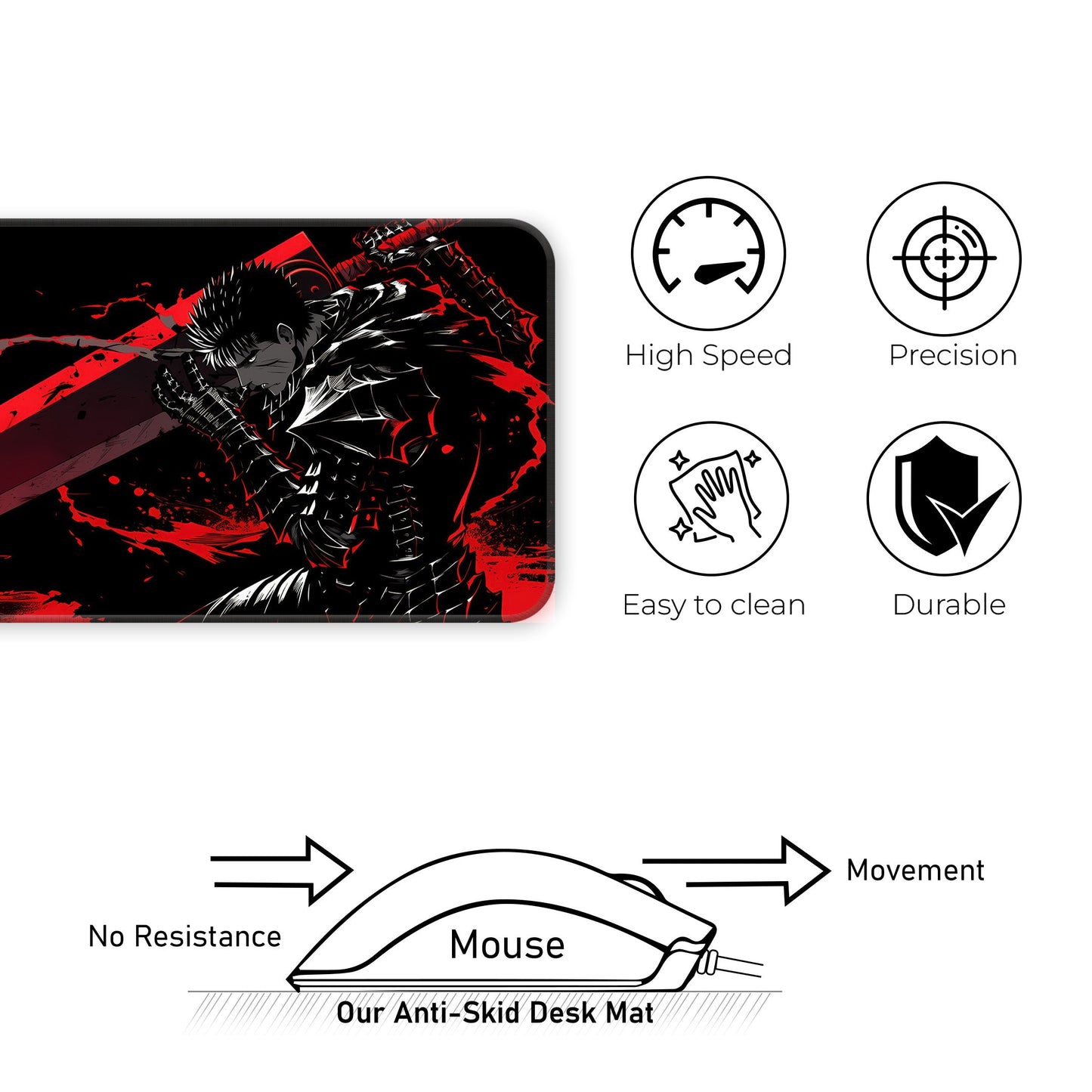 Berserk - Guts - XL Mousepad