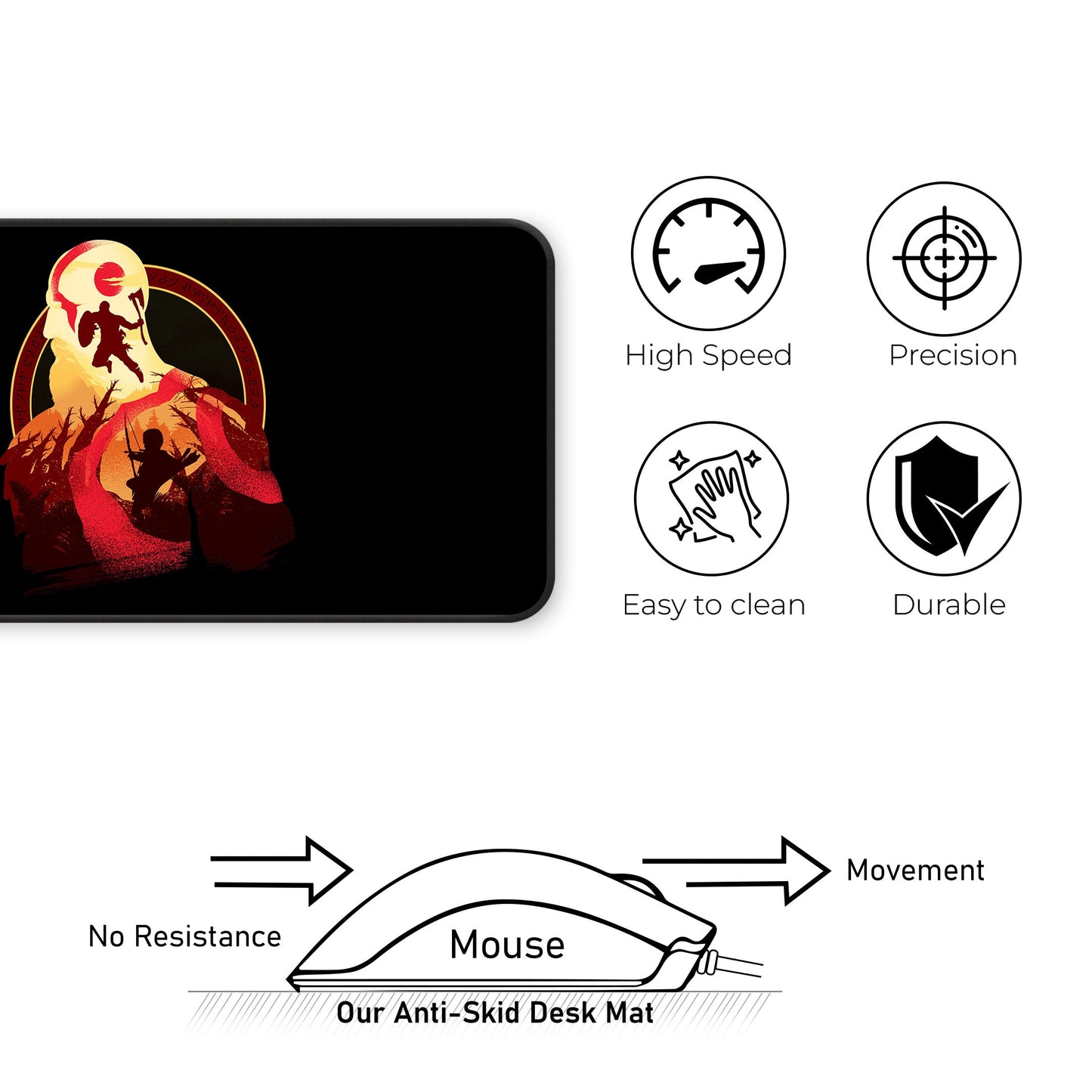 Kratos Artwork - XL Mousepad
