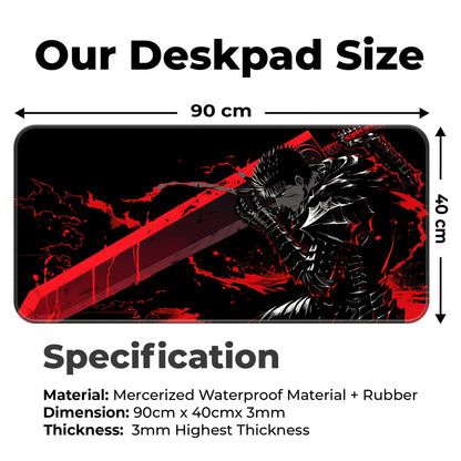 Berserk - Guts - XXL Mousepad