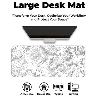 White Topography - XL Mousepad