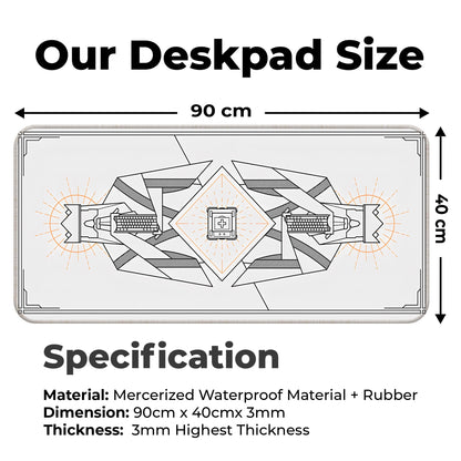 Minimal Keycap - Off White - XXL Mousepad