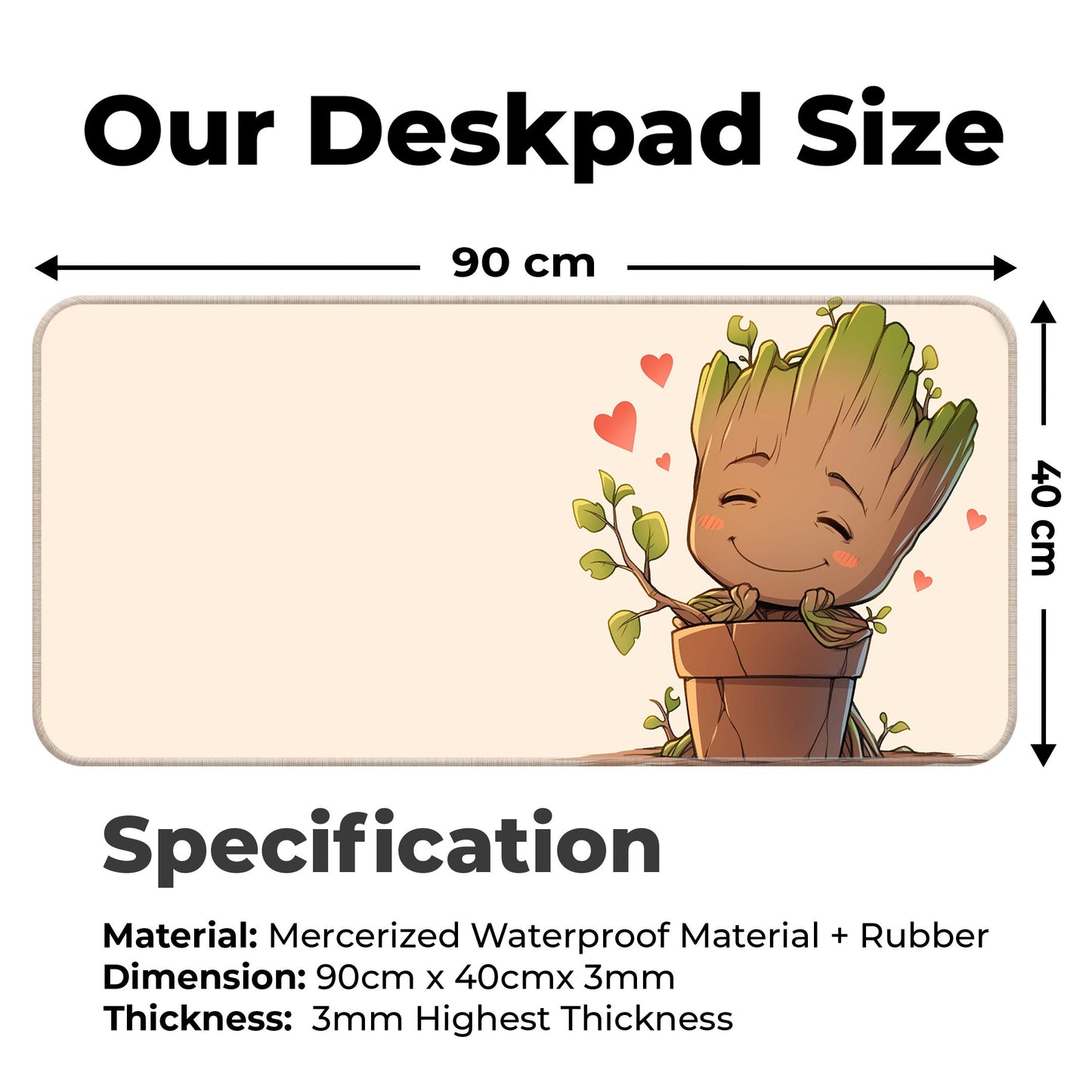 Cute Groot - XXL Mousepad