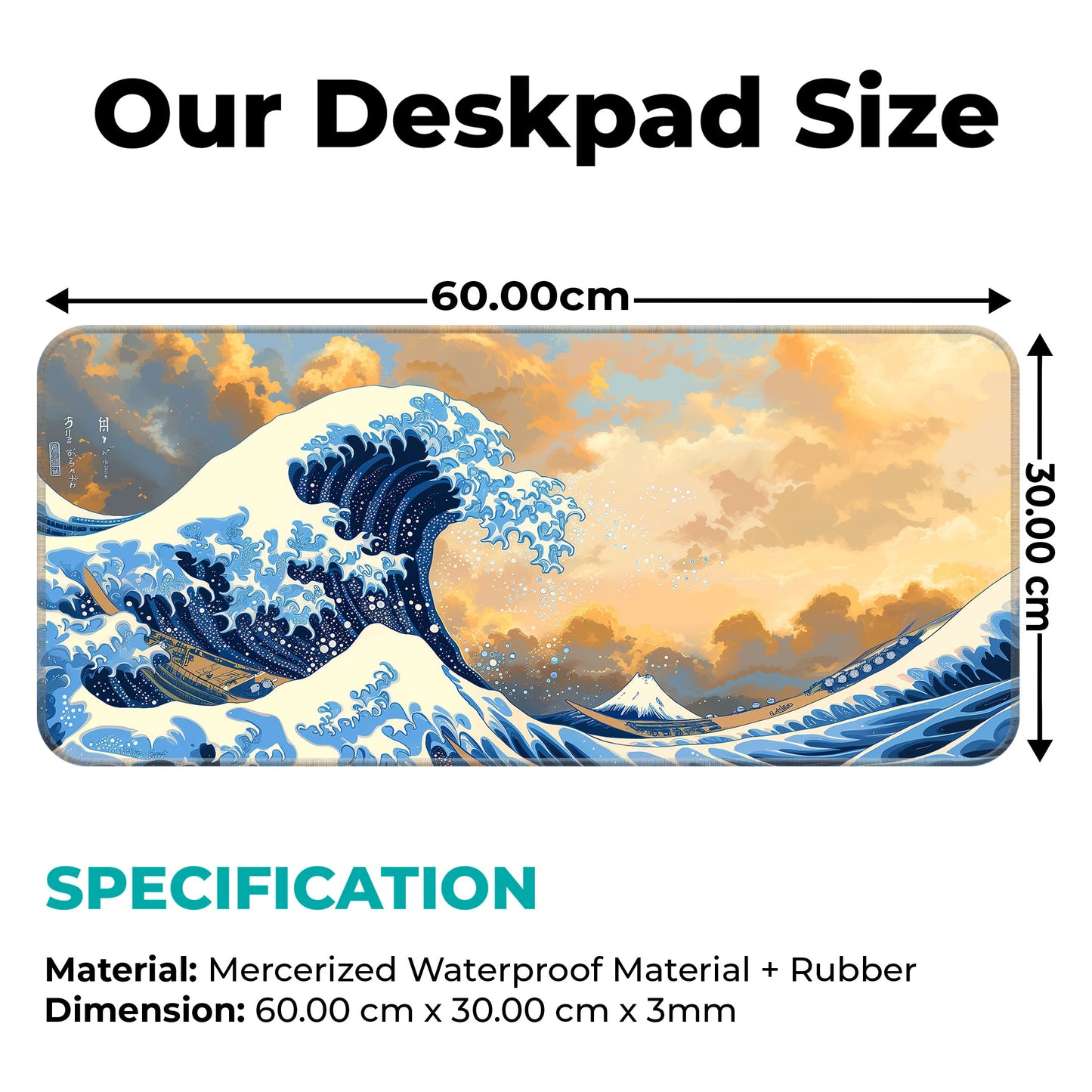 Sea Waves Abstract - XL Mousepad