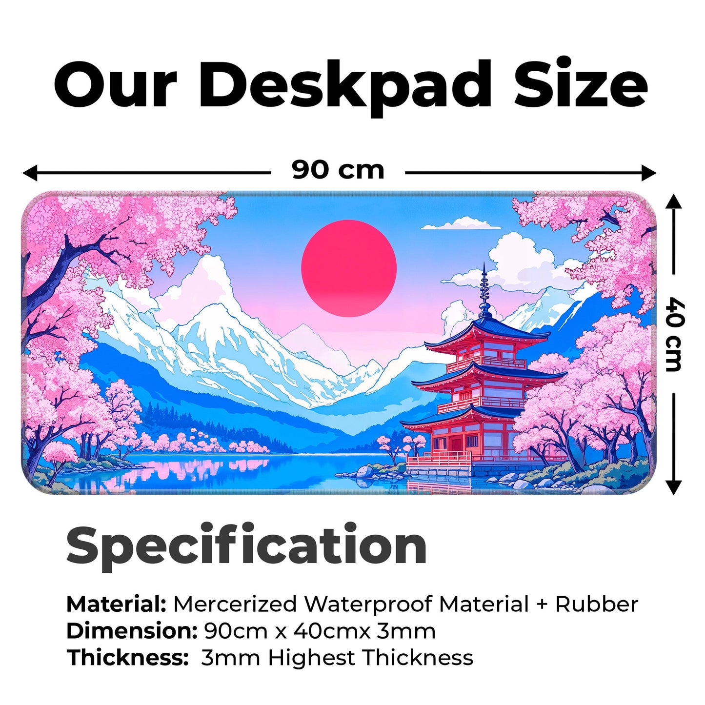 Japanese Temple - XXL Mousepad