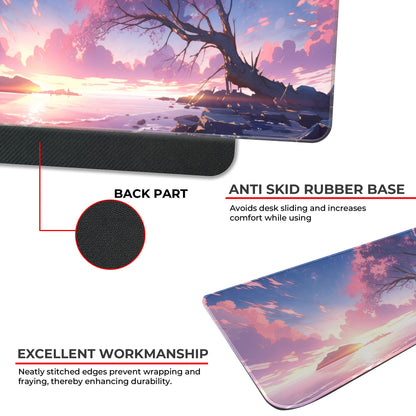 Sakura Sunset Abstract - E-XL Mousepad
