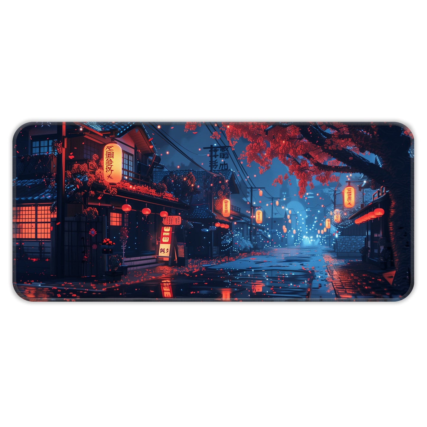 Japanese Night City - E-XL Mousepad