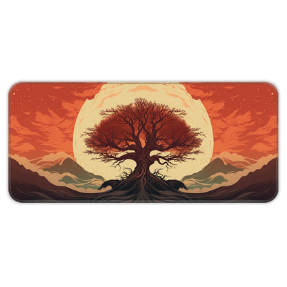 Red Tree Abstract - XXL Mousepad