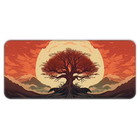 Red Tree Abstract - E-XL Mousepad