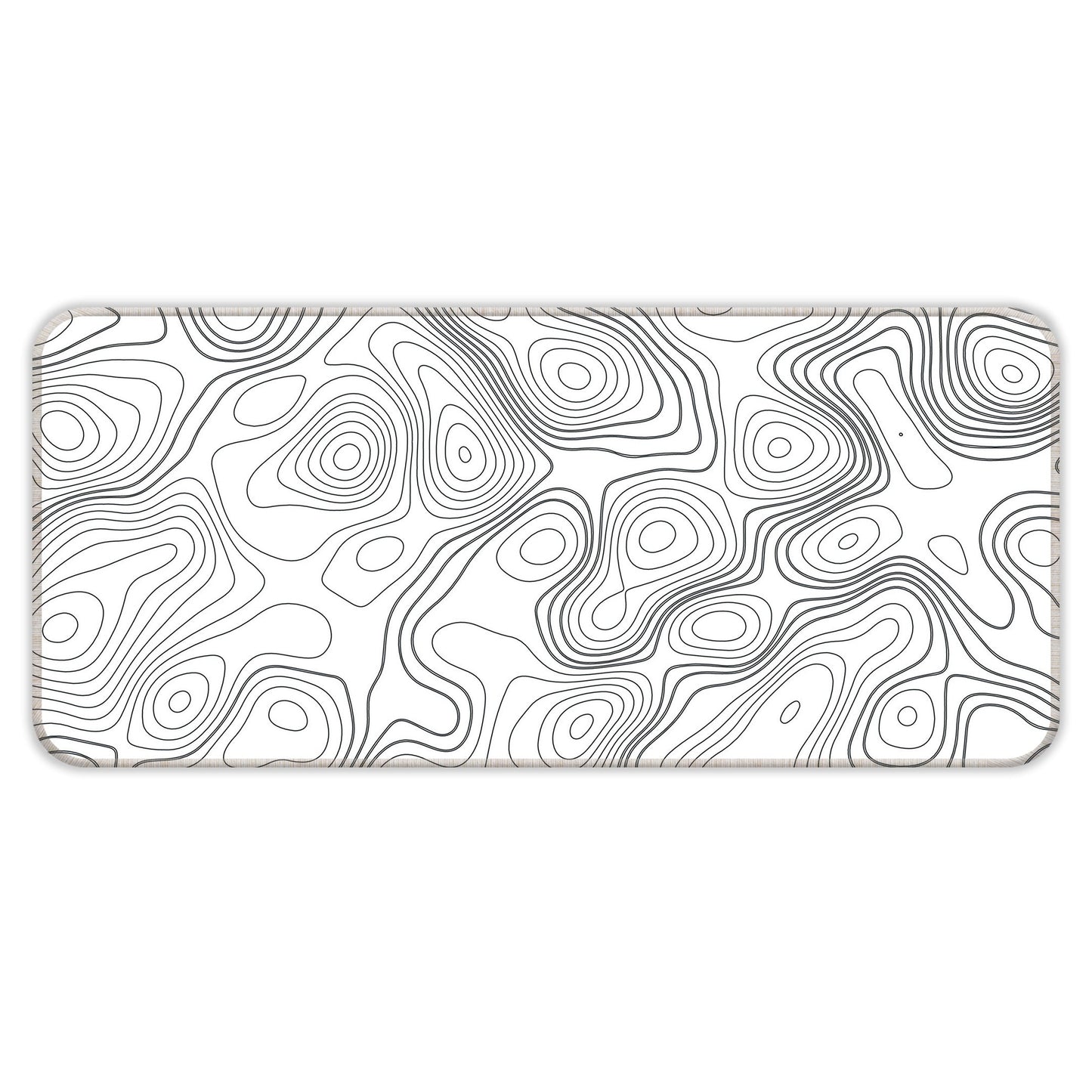 White Topography - E-XL Mousepad