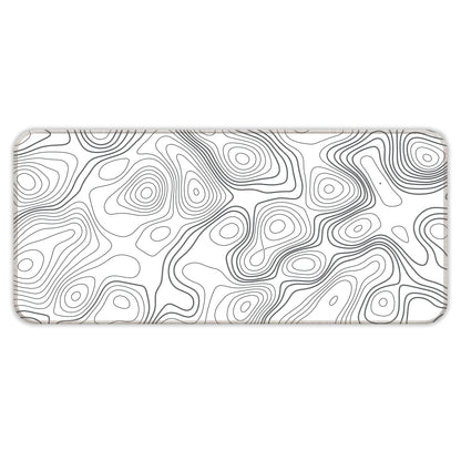 White Topography - E-XL Mousepad