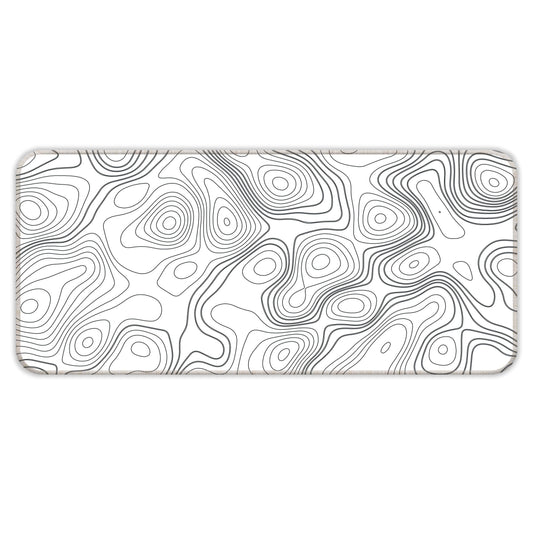 White Topography - XL Mousepad