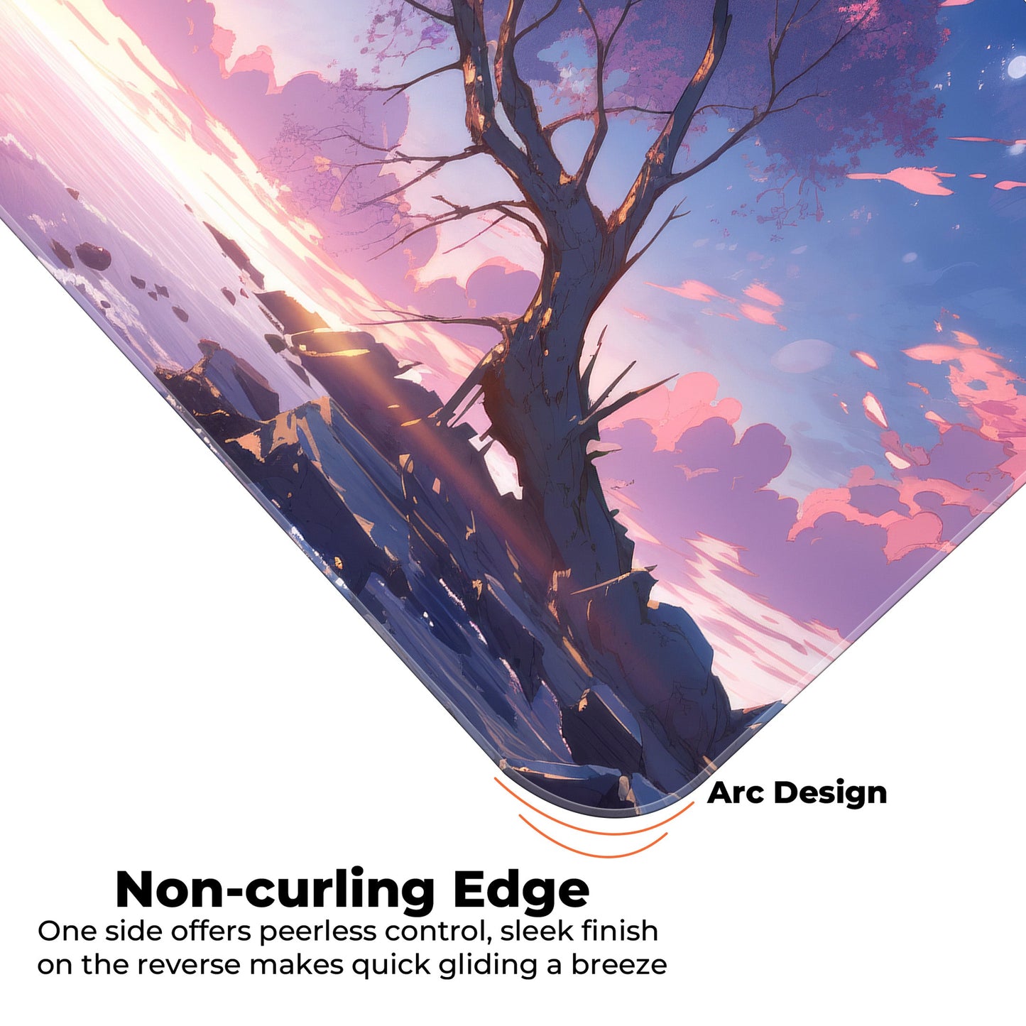 Sakura Sunset Abstract - E-XL Mousepad