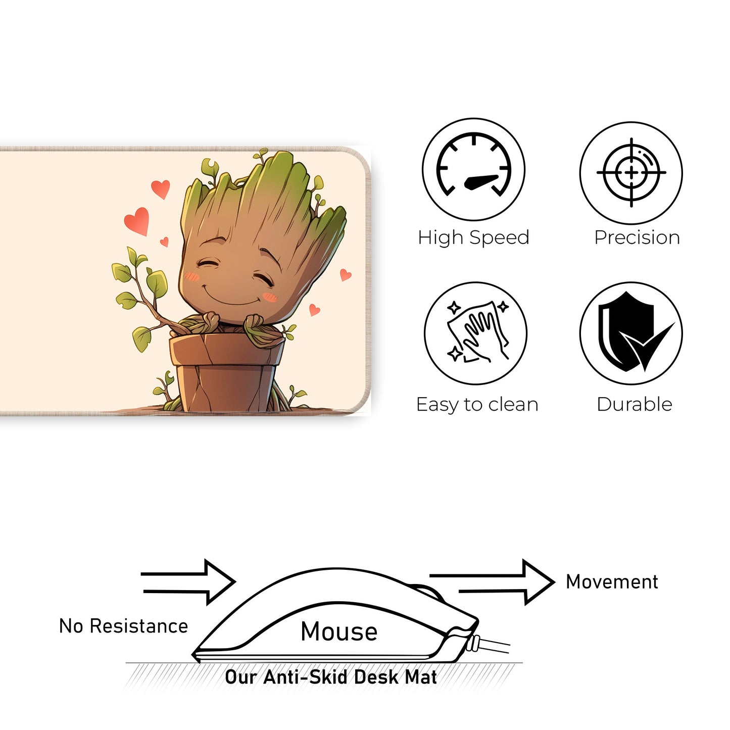 Cute Groot - E-XL Mousepad
