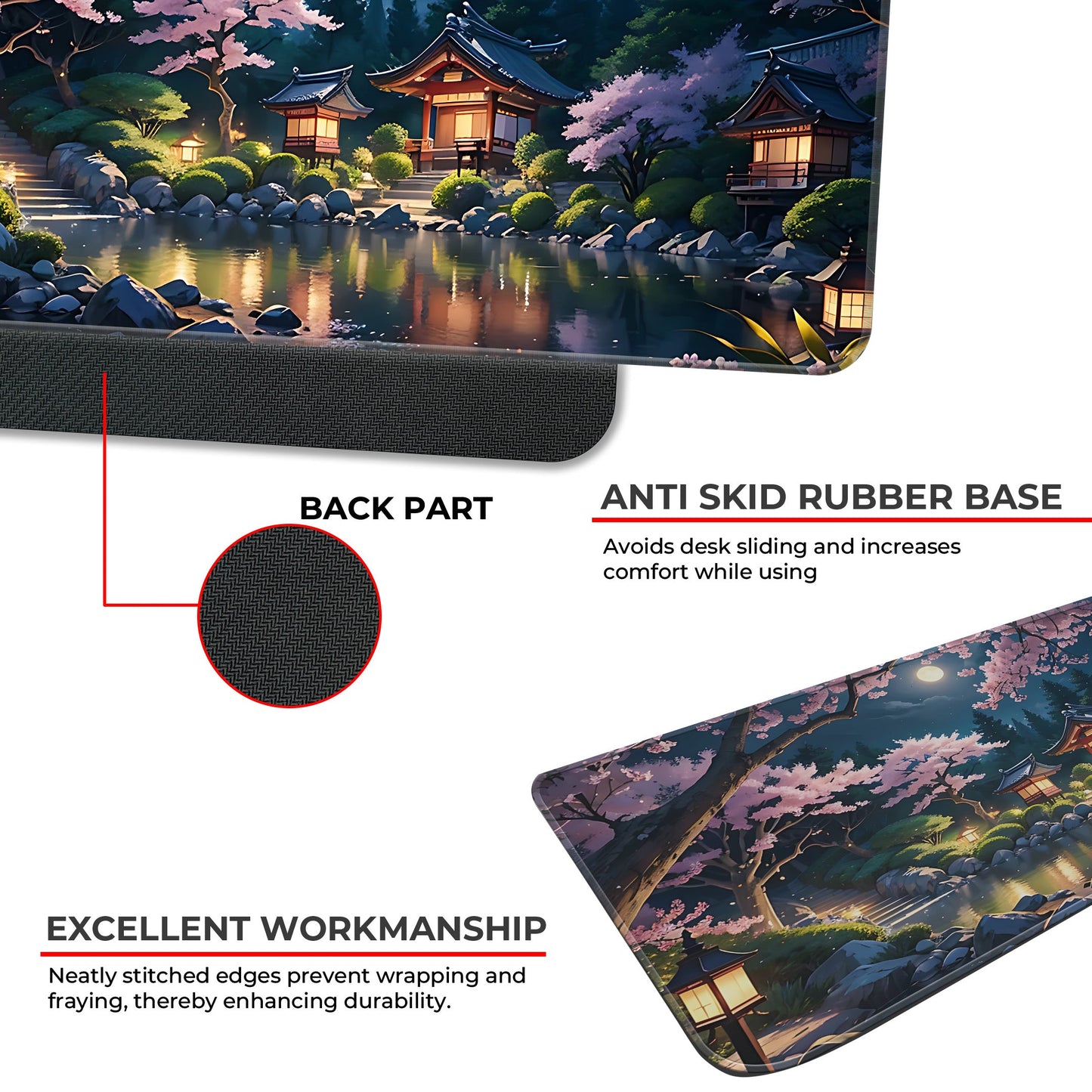 Japanese Festive Night - E-XL Mousepad
