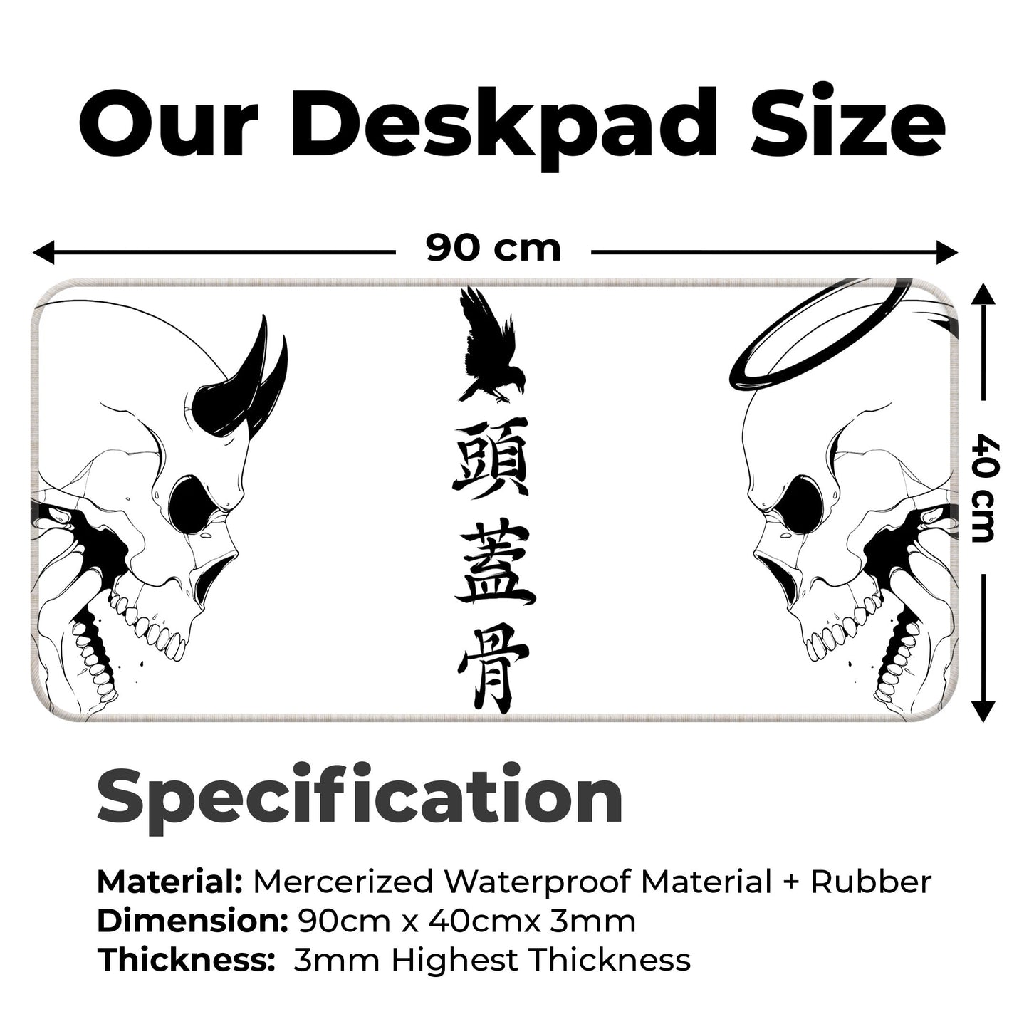 Devil or Angel - White - XXL Mousepad