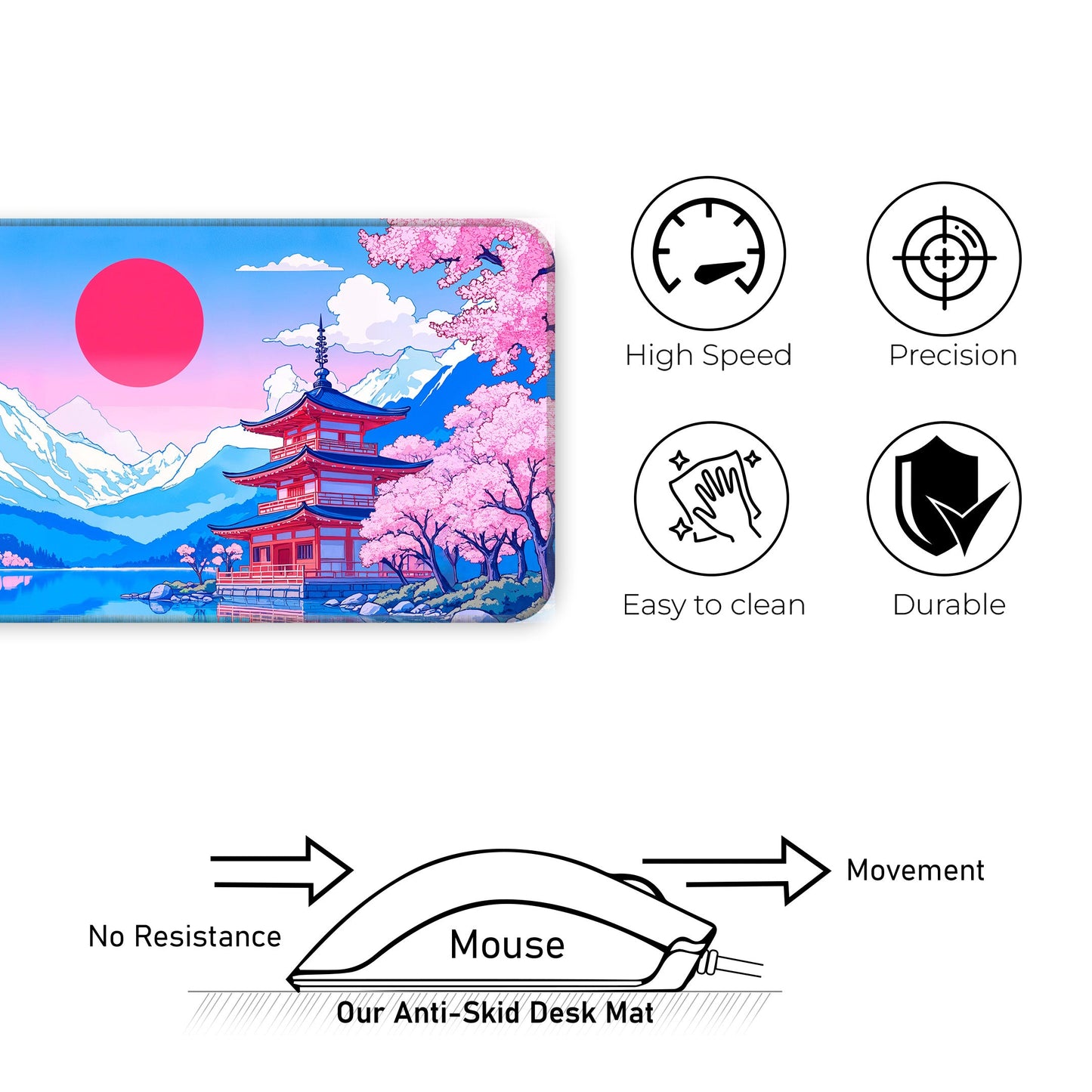 Japanese Temple - XL Mousepad