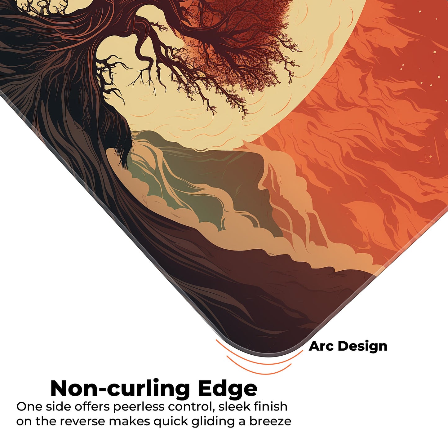 Red Tree Abstract - XXL Mousepad