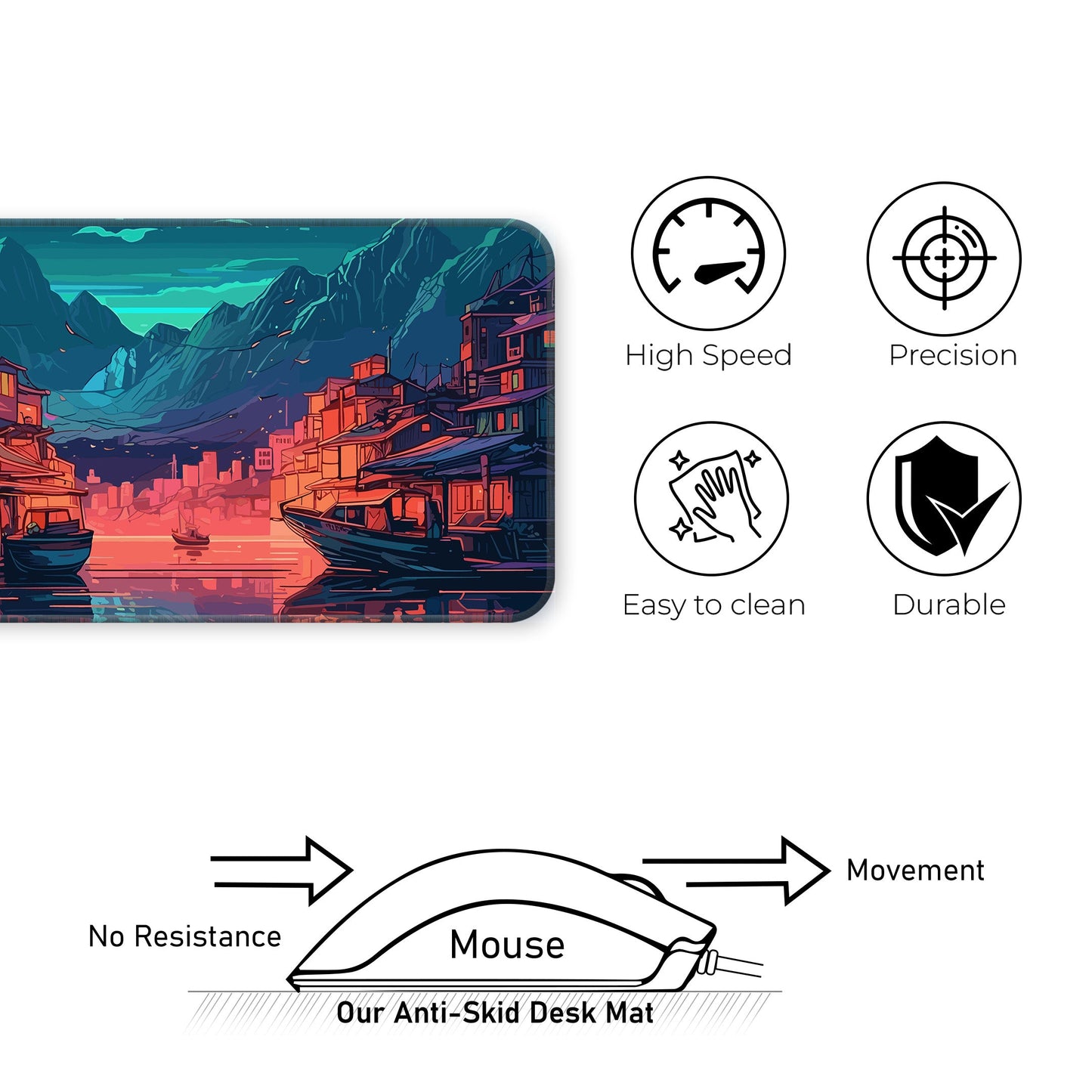 River Night City - XL Mousepad