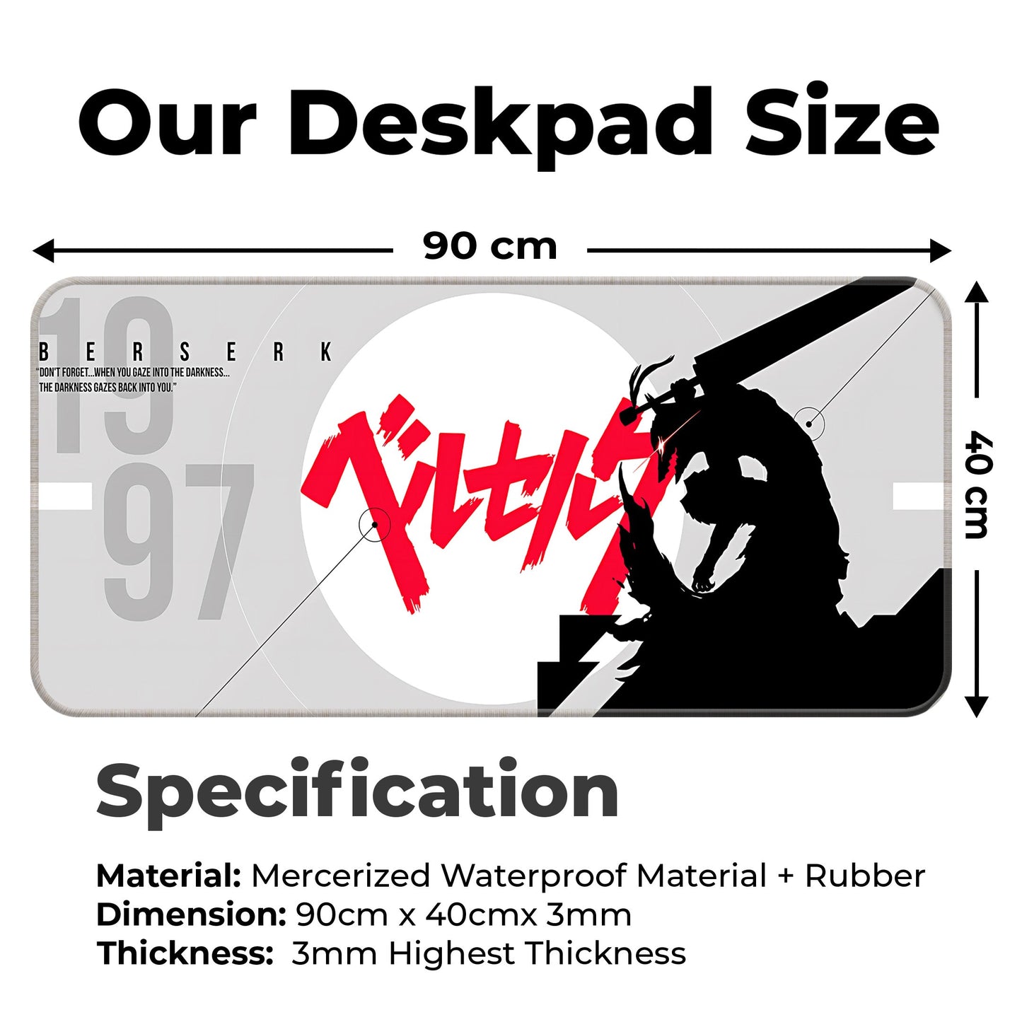 Berserk - Light - XXL Mousepad