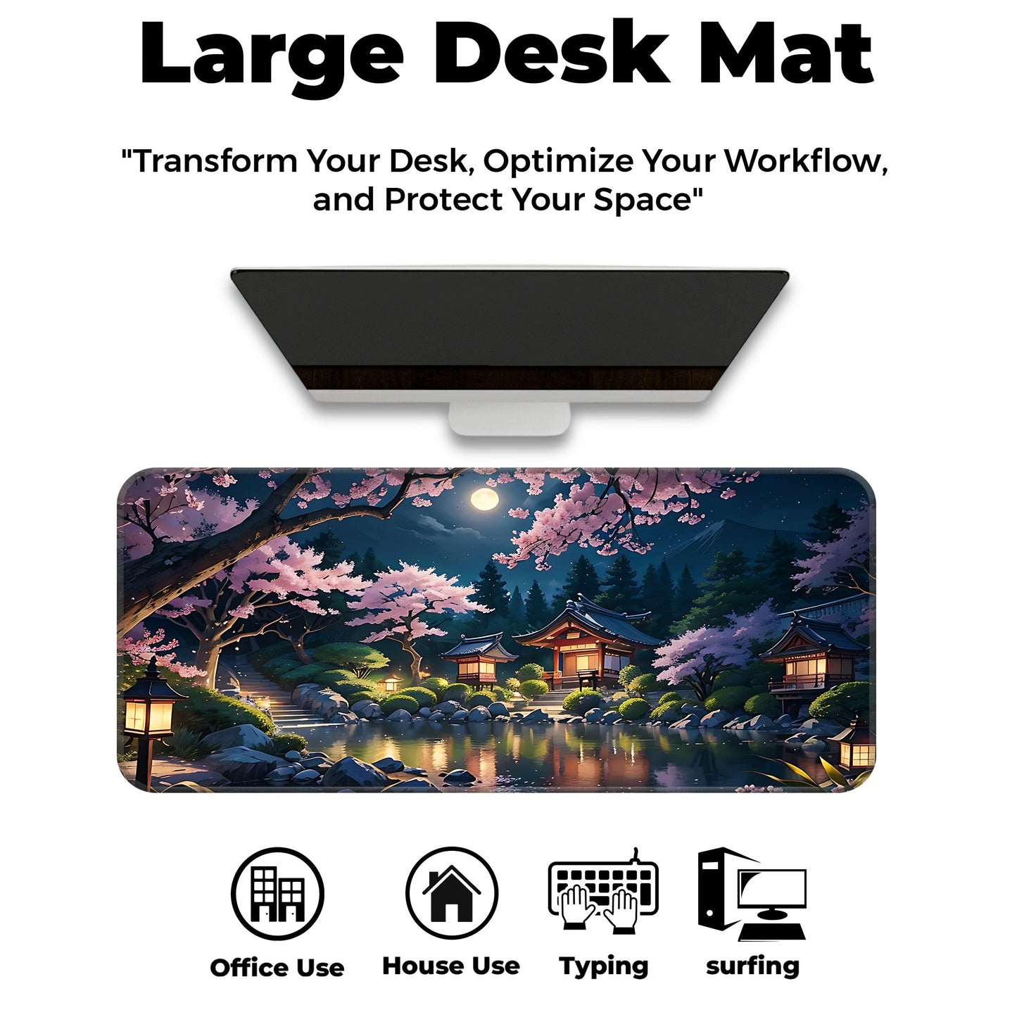 Japanese Festive Night - XL Mousepad
