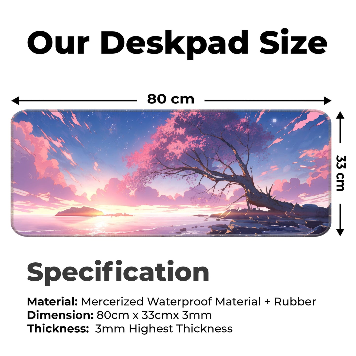 Sakura Sunset Abstract - E-XL Mousepad