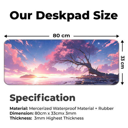 Sakura Sunset Abstract - E-XL Mousepad