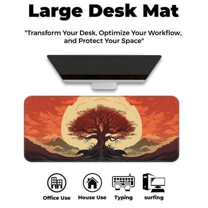Red Tree Abstract - E-XL Mousepad