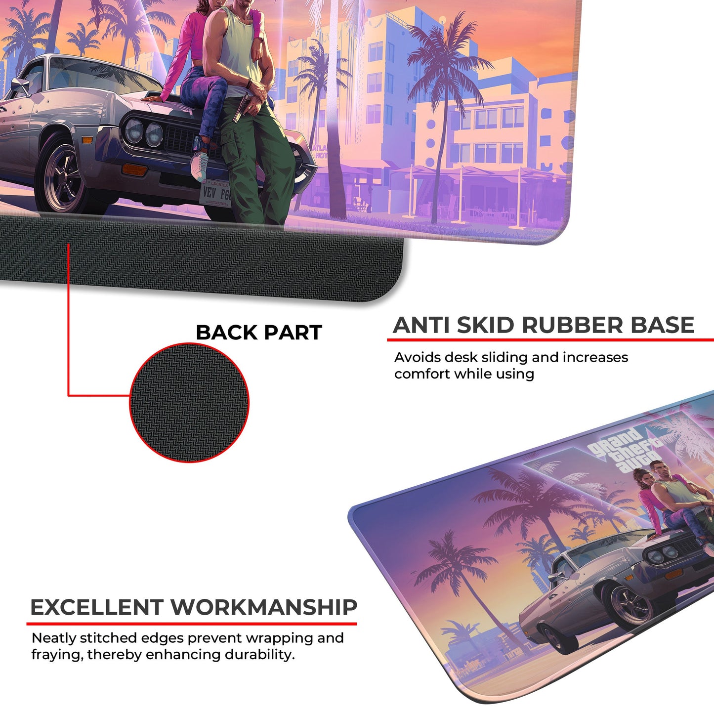 GTA VI - III - XXL Mousepad
