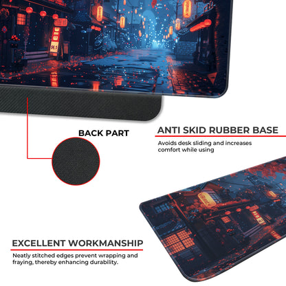 Japanese Night City - E-XL Mousepad