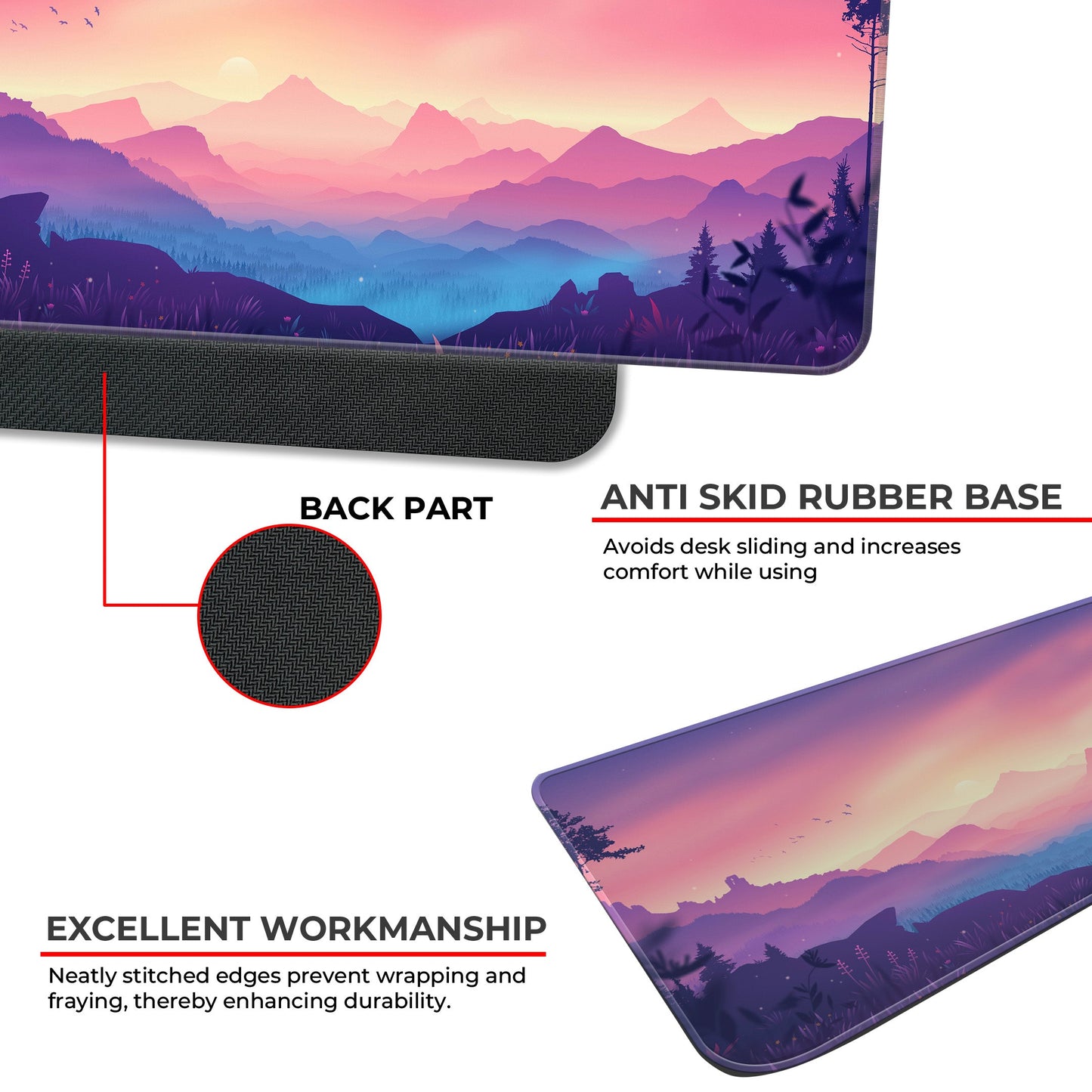 Mountains Subtle - XL Mousepad
