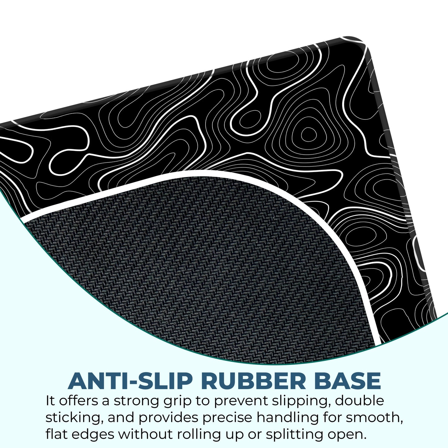 Black Topography - S Size Mousepad