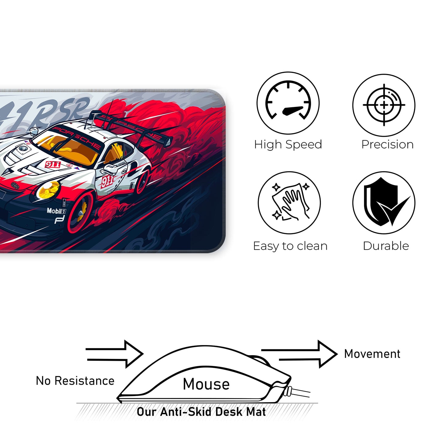 Porshe 911 - XXL Mousepad