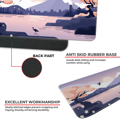 Mountains Art - Lavender- XL Mousepad