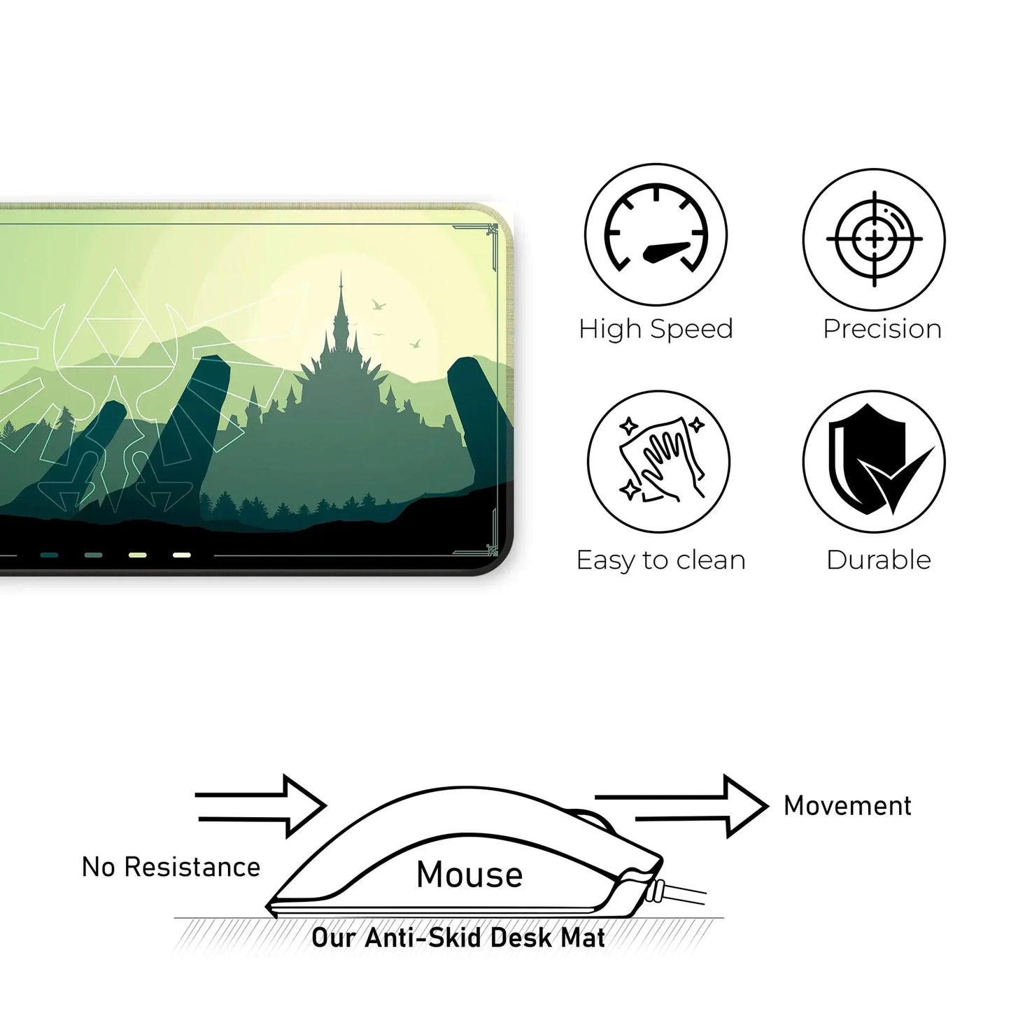 Zen Forest - Green - E-XL Mousepad