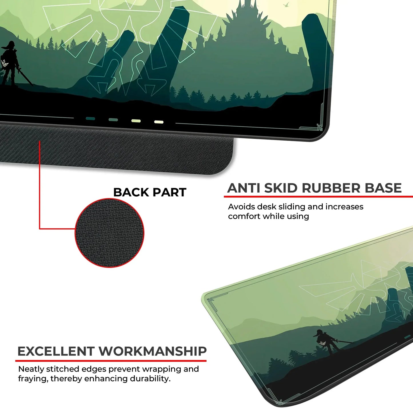 Zen Forest - Green - E-XL Mousepad