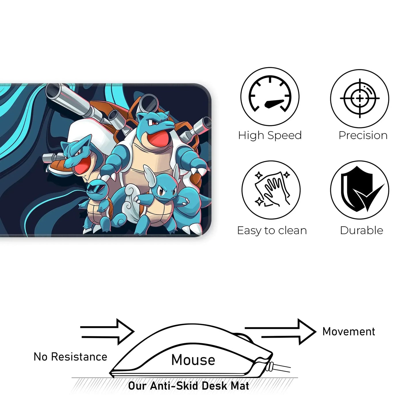 Squirtle Family - E-XL Mousepad