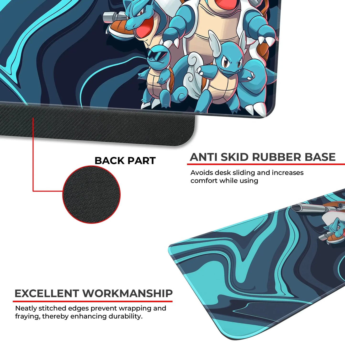 Squirtle Family - E-XL Mousepad