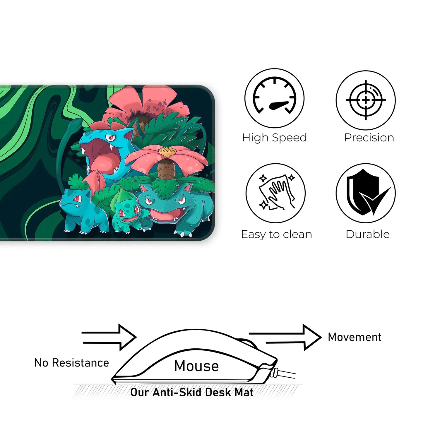 Bulbasaur Family - E-XL Mousepad