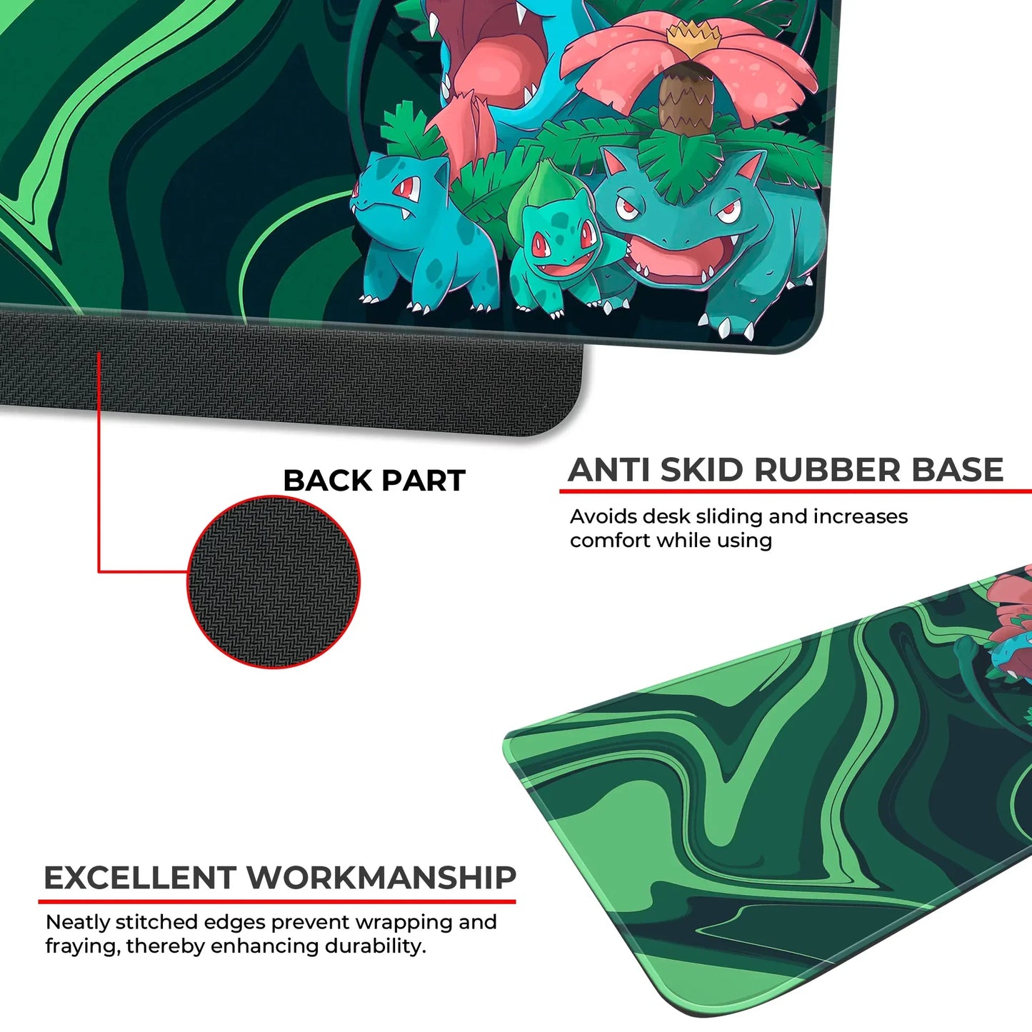 Bulbasaur Family - XL Mousepad