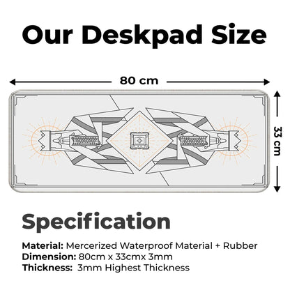 Minimal Keycap - Off White - E-XL Mousepad