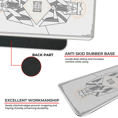 Minimal Keycap - Off White - XXL Mousepad